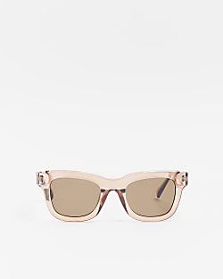 Pink plastic frame sunglasses
