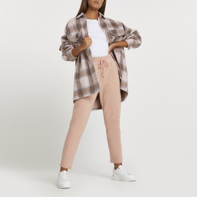river island white joggers
