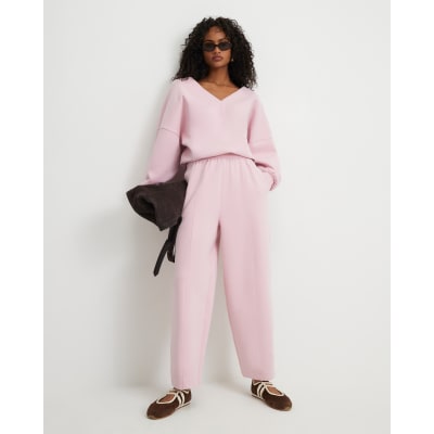 Pink Premium Barrel Leg Joggers