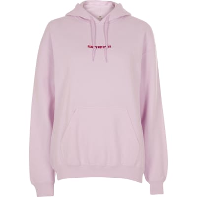 Pink Pride 'hearts not parts' print hoodie