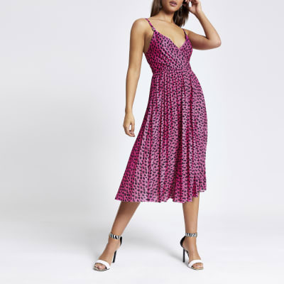 plisse dress river island