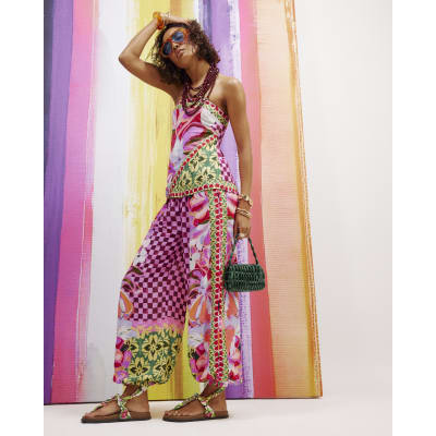 Printed Balloon Trousers