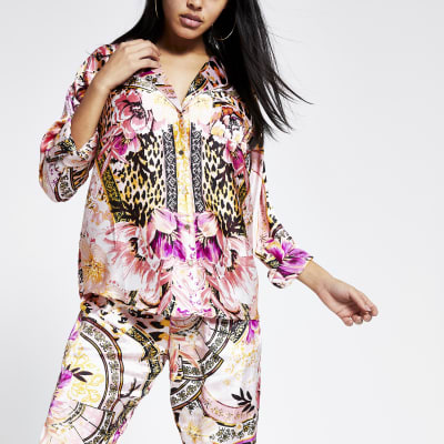 river island pink satin dress