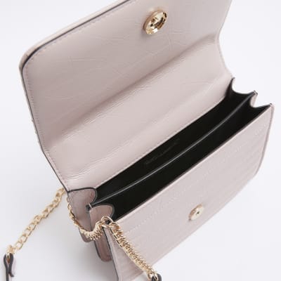 River island pink quilted bag sales