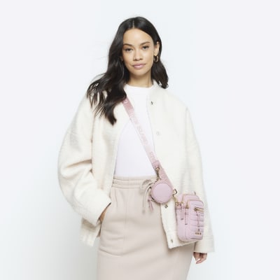 River island pink discount cross body bag