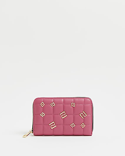 Pink quilted RI studded purse