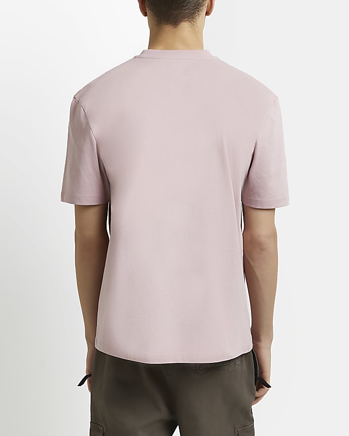 Pink regular fit graphic t-shirt