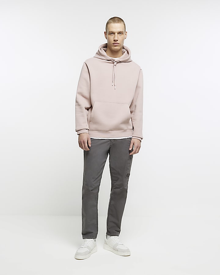 Pink regular fit hoodie