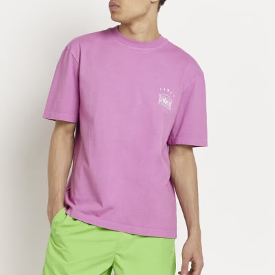 River Island Muscle Fit T-Shirt In Bright Pink