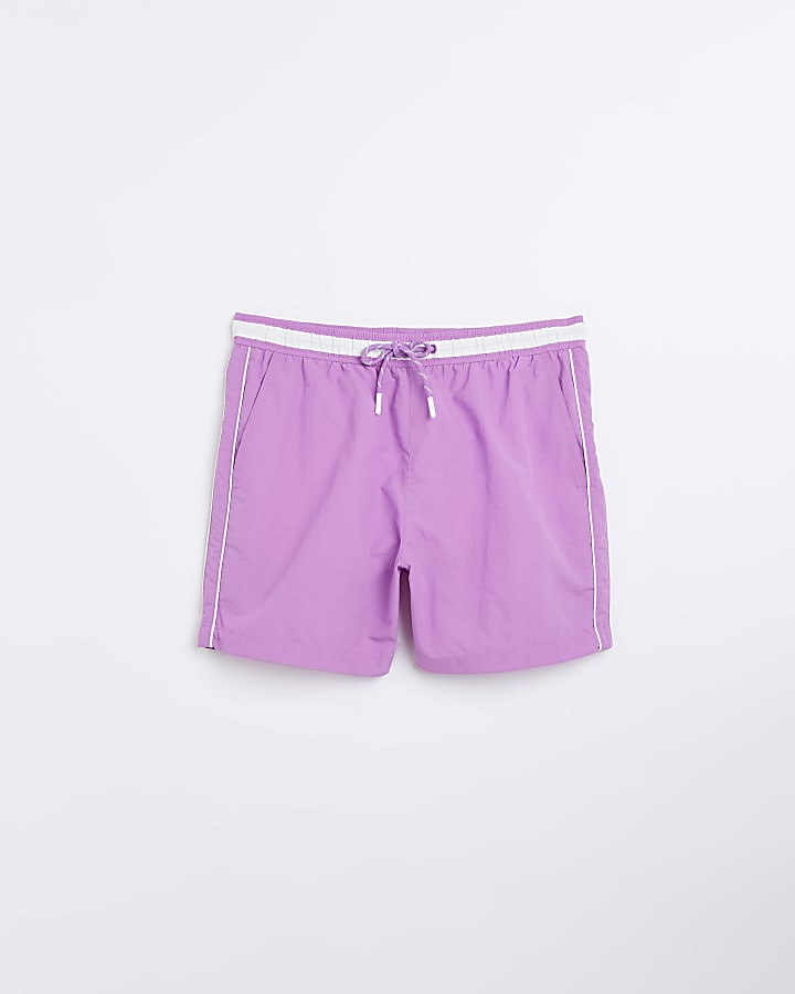 Pink regular fit swim shorts