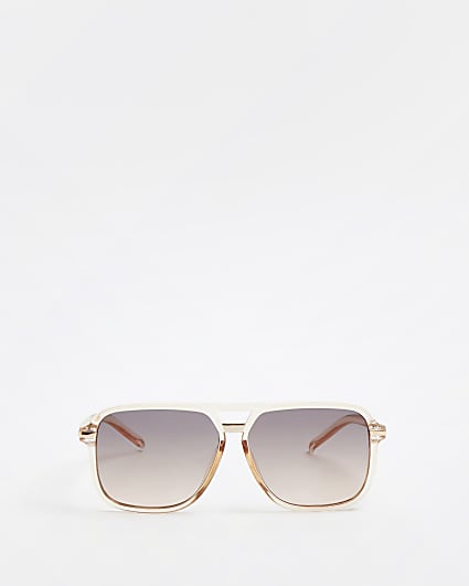 Pink retro aviator sunglasses