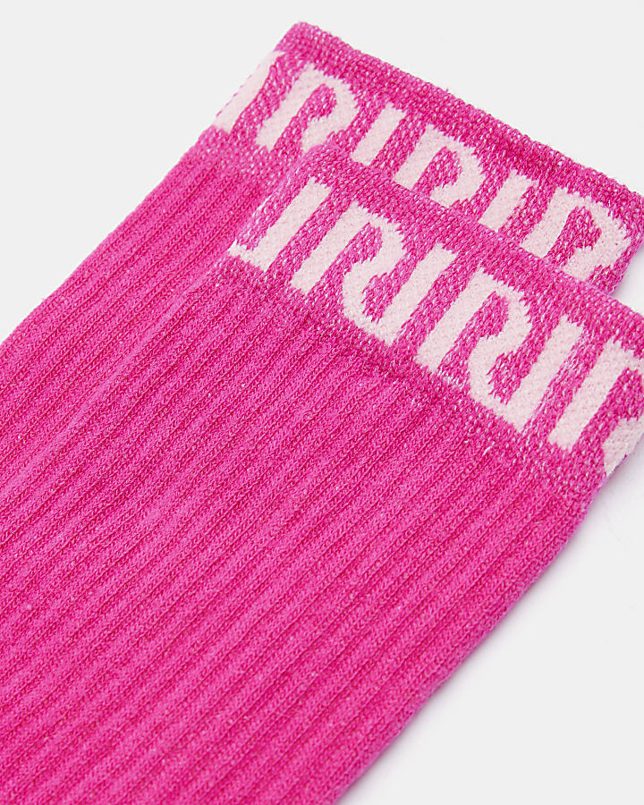 Pink RI branded tube socks