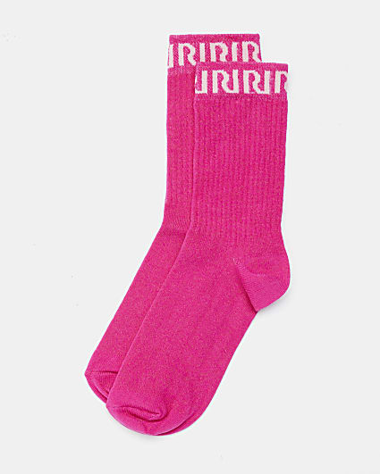 Pink RI branded tube socks