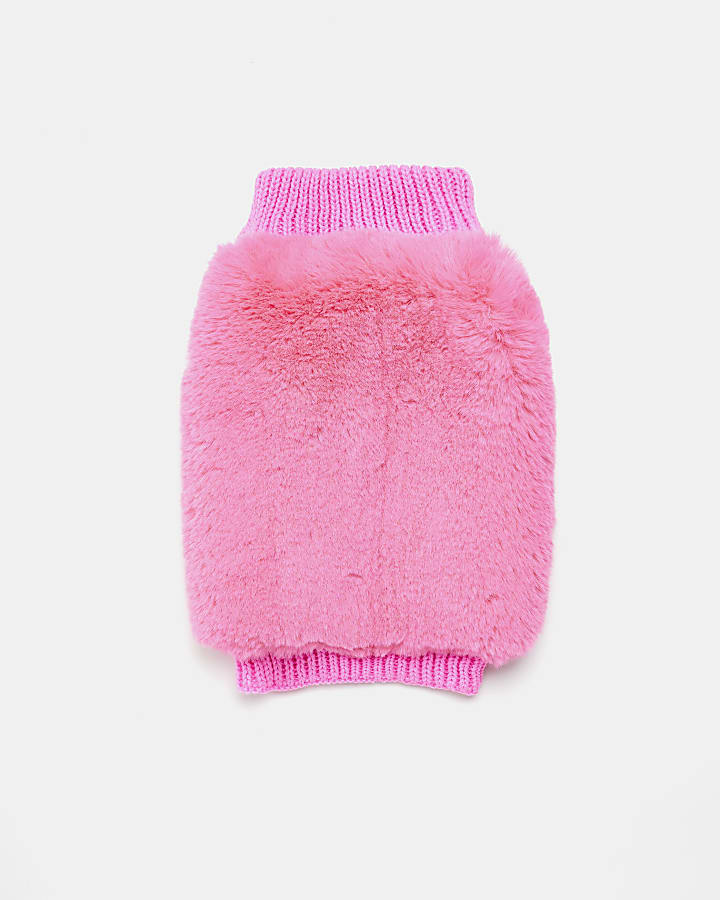 Pink RI dog fluffy jumper