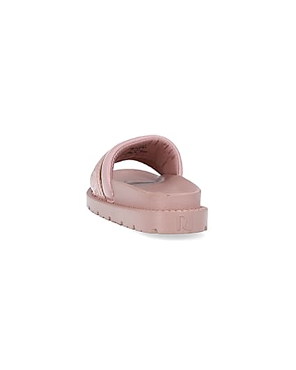 360 degree animation of product Pink RI embroidered sliders frame-8