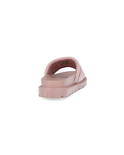360 degree animation of product Pink RI embroidered sliders frame-10