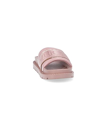 360 degree animation of product Pink RI embroidered sliders frame-20