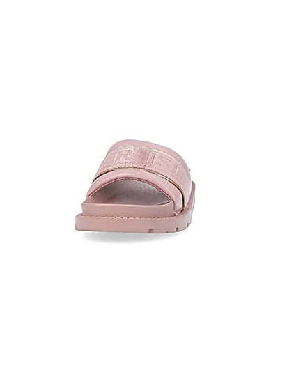 360 degree animation of product Pink RI embroidered sliders frame-22