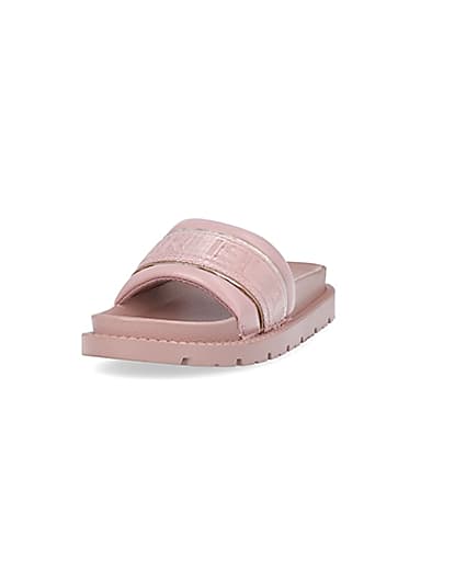 360 degree animation of product Pink RI embroidered sliders frame-23