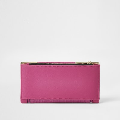 Pink RI logo metal corner purse