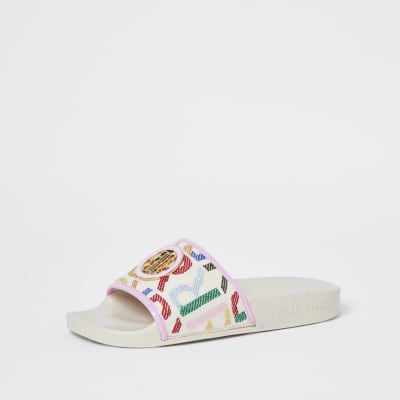 Pink RI rainbow gold detail sliders