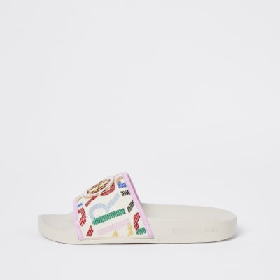 Pink RI rainbow gold detail sliders