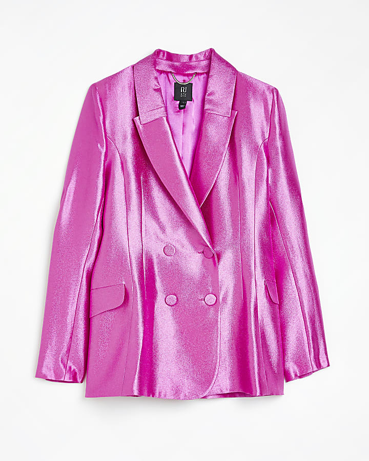 Pink RI Studio double breasted blazer