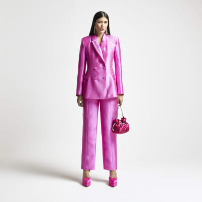 Pink RI Studio double breasted blazer