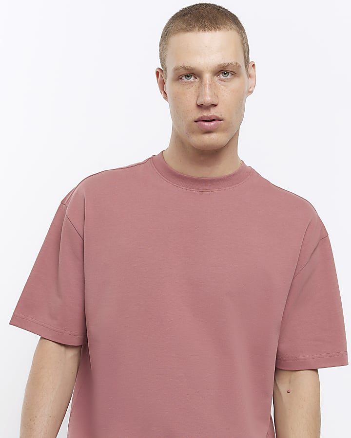 Pink RI studio oversized fit t-shirt