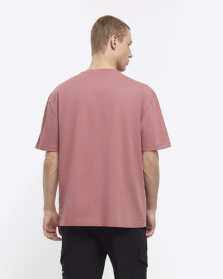Pink RI studio oversized fit t-shirt