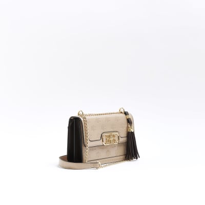 Pink satchel cross body bag River Island