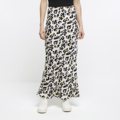 Leopard print shop maxi skirt 9mm