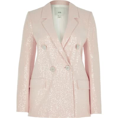 river island pink sequin dress