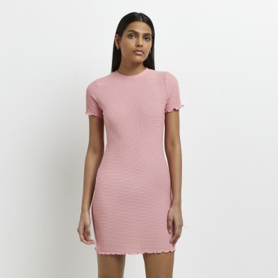 bodycon shirred dress