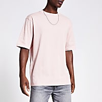 Pink short sleeve oversized T-shirt