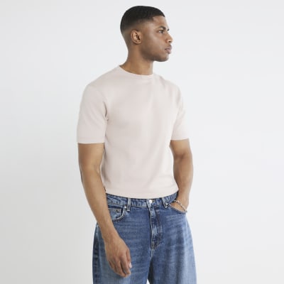 Pink Short Sleeve Slim Fit T-shirt
