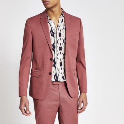 pink skinny suit