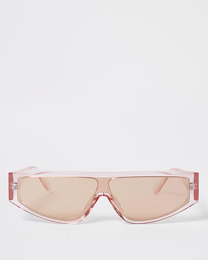 Pink slim frame sunglasses