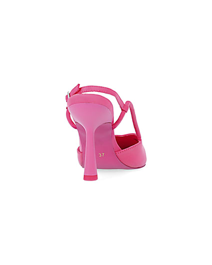 360 degree animation of product Pink sling back heeled court shoes frame-10