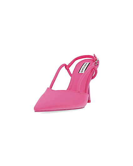 360 degree animation of product Pink sling back heeled court shoes frame-23