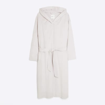 Pink soft hooded dressing gown River Island