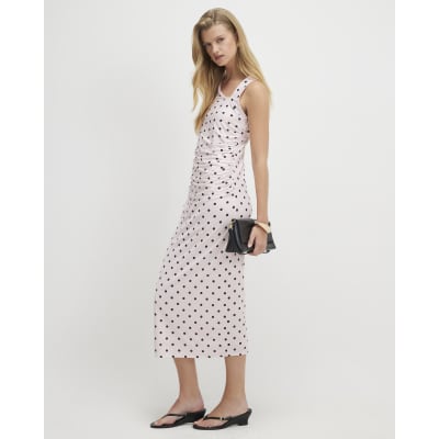 river island pink polka dot dress River Island Day dress - pink - (Pre-owned)
