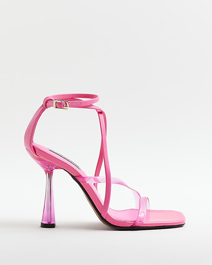 Pink Strappy Heeled Sandal