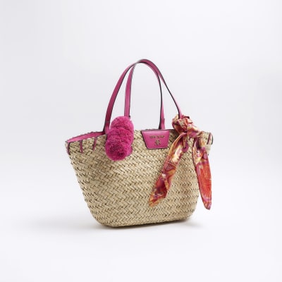 River island deals straw bag