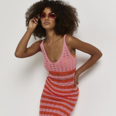 bodycon striped midi dress