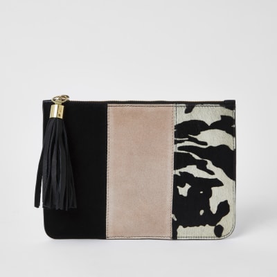 pink clutch bag river island