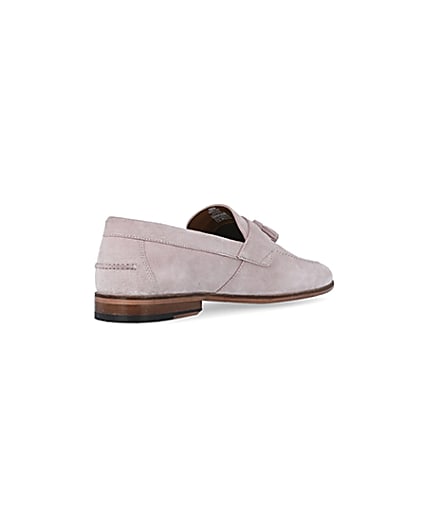 360 degree animation of product Pink Suede Tassel Loafers frame-12