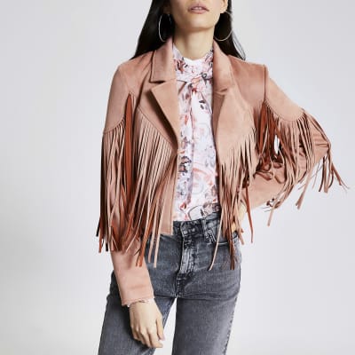 pinko fringe jacket