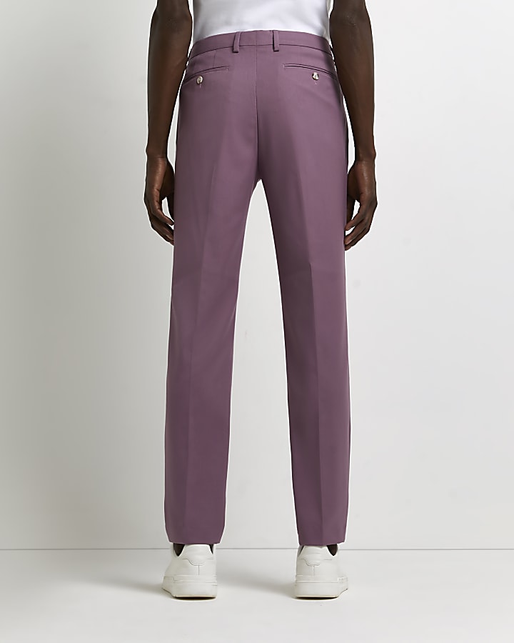 Pink super skinny fit suit trousers