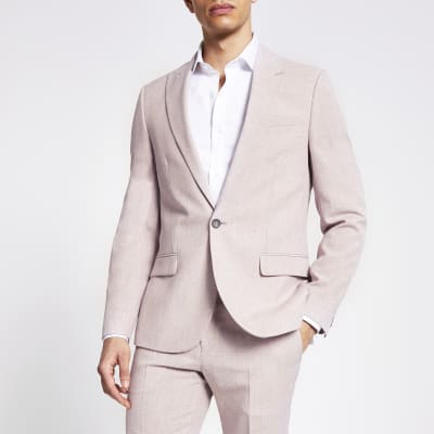 pink skinny suit